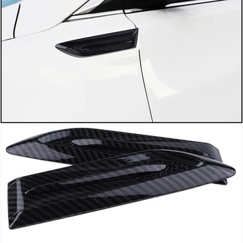 Anglies Pluošto Modelio Pusės Sparnas Ventiliacijos, Oro Tinklinio Modelio Sparno Padengti Trim Automobilių Stilius Ryklio Žiaunų ABS 3D Lipdukas Išmetamųjų dujų Angos