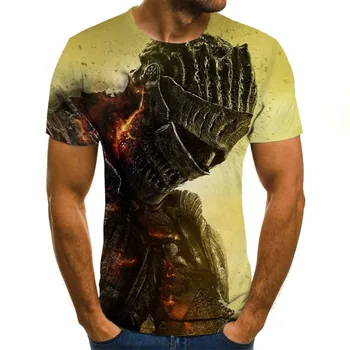 2021 vyriški T-Shirt 3D Grafika T-Shirt Vasaros Harajuku Mados Viršūnes Atsitiktinis Trumpas Rankovėmis Apvalios Kaklo Marškinėliai, Drabužiai Berniukams