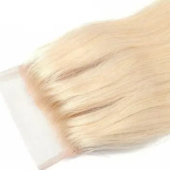 Promqueen 613 ryšulius su uždarymo tiesiai žmogaus plaukų brazilijos plaukų pynimas pluoštas Medaus ryšulėlius trumpauodegės su uždarymo 8-30 cm