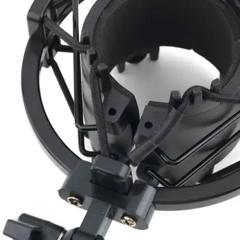 Universalus 3KG Pakenčiamas Apkrovos Mic Mikrofonas Shock Mount Įrašą Turėtojas Stovėti Radijo Studijos Garso Įrašymo Laikiklis Juodas