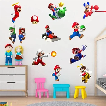 3D animaciją Mario Kart žaidimas siena lipdukas, vaikų kambario, berniukui dovana, namų sienų apdailai animacija plakatas