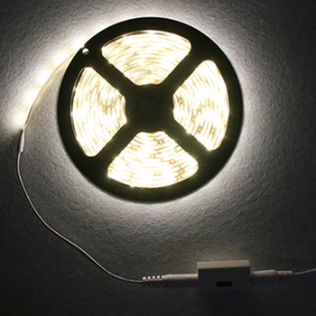 1,5 M Šiltai Balta LED šviesos srautą galima reguliuoti IR Infraraudonųjų spindulių Vertus Bangų Jutiklio Juostelės Šviesos, Miegamojo, Spintas, Pagal Laiptai Naktį Šviesos