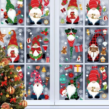 8 Lapas/Set Kalėdų Langą Tvirtai Laikosi Kalėdų Beveidis Elf Lango Durų Lipdukai, Papuošimai Namuose Šalis Naujųjų Metų Lipdukai Ornamentu