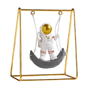 Derva Astronautas Statulėlės Astronautas Sūpynės Statula Rinkti Ornamentu Skulptūra