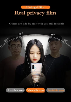 Privacy Screen Protector For Huawei P40 30 P20 Pro Hidrogelio Kino Mate 40 RS 30 20 20X Minkštas Anti-peeping Apsaugos Nova 5 6se 7