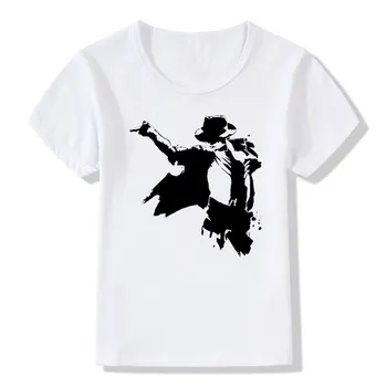 Berniukas ir Mergaitė, Spausdinti, Pagaminti Paminėti Michael Jackson marškinėliai Vaikų Trumpas Rankovės marškinėliai Vaikams Viršūnes Tee Kūdikių