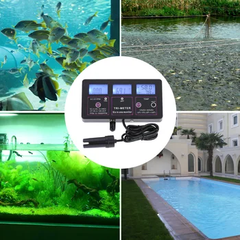 Multi-parametras, Vandens Testavimo Matuoklis Skaitmeninis LCD Vandens Kokybę, Stebėti pH / RH / EC / CF / TDS(PPM) / TEMP Vandens Kokybės Testeris