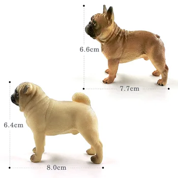Naujas Buldogas Modeliavimo Ūkyje mielas Šuo Gyvūnų statulėlės modelis 