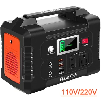 110V Baterija Nešiojamas Saulės Energijos Stoties FlashFish 40800mAh Saulės Generatorius Akumuliatoriaus Įkroviklį, Lauko Energijos Maitinimo 200W