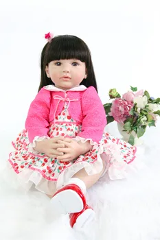 Palieskite minkšto Silikono Reborn Baby Lėlės didelis dydis apie 60cm kūdikis gyvena Mergina žaislas Bebe Atgimsta Kūdikiams Bonecas brinquedo menina BJD
