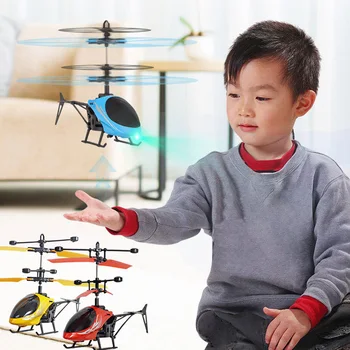 Vaikams Žaislai Mini Nepilotuojamų Orlaivių, Sraigtasparnių Pakabos Indukcijos Sraigtasparniai LED Light-up Žaislai Vaikams