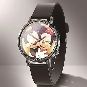 Zegarek damski Naujų Animacinių filmų Vaikams Mickey Žiūrėti Reloj mujer Mados Odos kvarco studentų žiūrėti laikrodžiai moterims часы женские