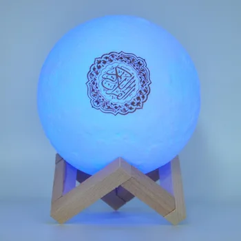 Koranas LED Nakties Šviesos Belaidžio koranas Bluetooth Garsiakalbiai Spalvinga Mėnulis Musulmonų Garsiakalbis Koranas Su Nuotolinio Valdymo mėnulio šviesos lempos