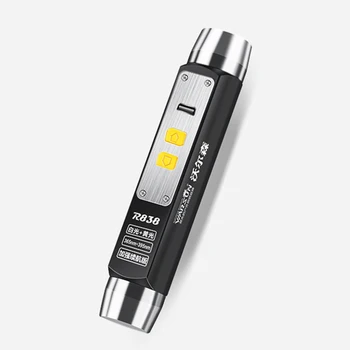 USB Įkrovimo 365NM UV LED Žibintuvėlis Jade Perlas, Deimantas Vertinimo LED Žibintuvėlis 4 Šviesos Šaltiniai, Žibintai Darbą Lempa Geltona