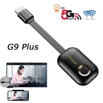 Mirascreen G9 Plius 2.4 G/5G 4K Belaidis HDMI Wifi Ekranas Dongle Veidrodis Miracast Chromecast Airplay, DLNA Imtuvas Netflix