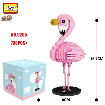 LOZ Mielas Gyvūnų Veiksmų Skaičius, Lėlės Vaikams Surinkti Plytos, Dėlionės, Žaislų, Bičių Dramblys Flamingo Vienaragis modelių Kūrimo Deimantų Blokai