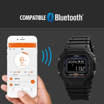 Top Brand SKMEI Smart Žiūrėti App Priminti, Skaitmeninis Laikrodis Pedometer Kalorijų Laikrodis Vyrų Smartwatch 