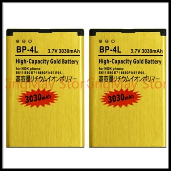 2VNT/DAUG Didelės Talpos Aukso baterijos BP-4L BP 4L Baterija NOKIA N97 E61i 
