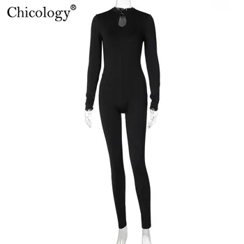 Chicology Rudens Žiemos Jumpsuit Korsetas ilgomis Rankovėmis Elegantiškas Bodycon Seksualus Klubas Drabužius 2020 Y2K Vienas Gabalas Kūno Streetwear Komplektai