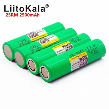 2019 Liitokala Originalus 18650 2500mah bateriją INR1865025R 20A išleidimo ličio baterijas, elektroninių cigarečių Batte