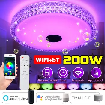 40CM 200W Wifi RGB LED Lubų Šviesos Nuotolinio APP 