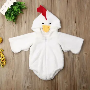 UK Baby Vištienos Kostiumas Helovinas Jauniklį Kūdikių Naujagimių Fancy Dress Romper Apranga