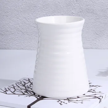 Pigūs Klasikinis Baltos Keramikos Vaza Šiuolaikinio Meno ir Amatų Dekoro Sutartis Porceliano Gėlių Vaza Kūrybos Dovana, Namų Apdaila
