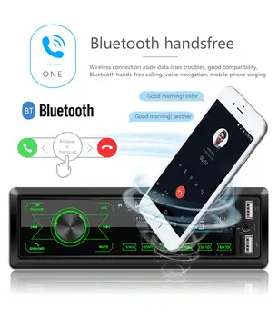 Podofo Automobilio Radijo 1Din Automobilio garso sistemos Nuotolinis Valdymas Skaitmeninis Bluetooth 