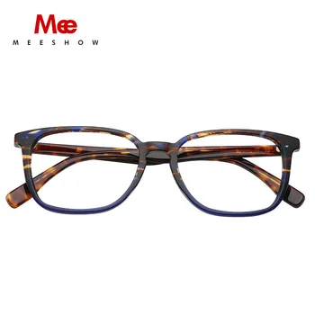 MEESHOW prekės acetatas akinių rėmeliai Vyrų kvadratinių optiniai Akiniai, aišku, trumparegystė Europoje stilingas recepto akinius rėmo 1810