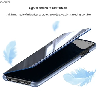 Smart Veidrodis, Langas Peržiūrėti Flip Case For Samsung Galaxy S10 S8 S9 Plus Pastaba 9 8 10 A10 A20 A30 A40 A50 A70 A7 2018 Odos Padengti