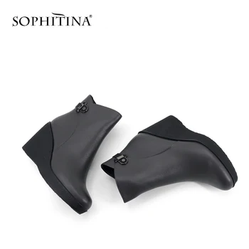 SOPHITINA Specialios Konstrukcijos, Metalo Apdaila Batai Aukštos Kokybės natūralios Odos Karšto Pardavimo Moterų Batai, Suapvalinti Tne Batai PC371
