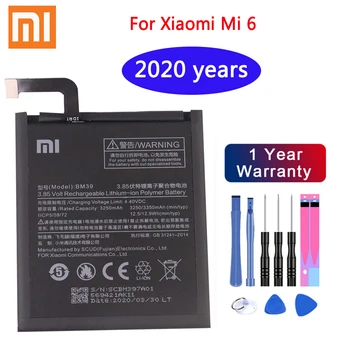 2020 metų Xiaomi Originalios Telefonų Baterijos BM39 Už Xiaomi Mi 6 Mi6 3250mAh Didelės Talpos Bateriją Nemokamai Įrankiai