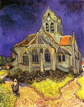 Siuvinėjimo Kryželiu Rinkinių Rankdarbiams Vincent van Gogh Ovair Bažnyčios 14CT Drobės Skaičiuojami, jei panaudoto nemarginto 