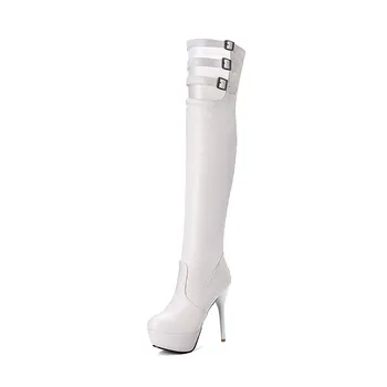 MORAZORA 2020 didelis dydis 46 aukštakulniais per kelius siekiantys batai moterims, suapvalinti tne plonas aukštos platformos batus seksualus gladiatorių batus moteris