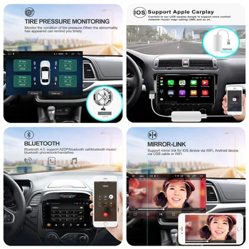 EKIY IPS Android 9.0 Automobilio Radijo, GPS Navigacija Peugeot 3008 2013-M. Auto Stereo Multimedia Player BT FM DVD Galvos Vienetas Wifi