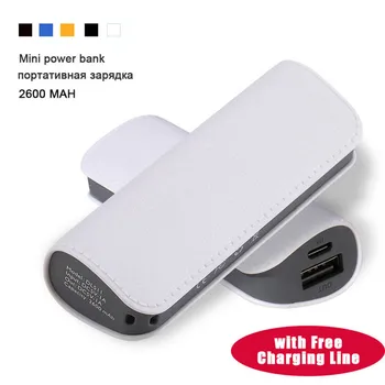 Nešiojamų Mini Galios Banko 2600mAh USB Išorės Baterija, Įkroviklis Slim Powerbank 