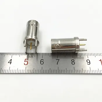20Pcs Metalo BNC Female 4 Pin JackVertical PCB Per Skyle Tiesiai Jungtis, RF, Coaxial Adapteris