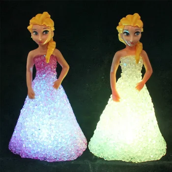 Anna Elsa Žaislai-Dolles Ledo Sniego Karalienė 7 LED Spalvos Baby-Dolles šviesos Žaislai Mergaitėms Baby-Dolles Žaislai Mergaitėms