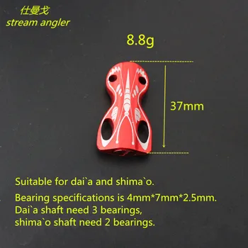 Shimange drugelis metalo rankenėlę baitcast ritės anglies rankena iš aliuminio lydinio, tinka A D S