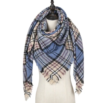 2020 naujas dizaineris prekės moterų kašmyro šalikas trikampis žiemos šalikai lady skaros ir apsiaustas mezgimo antklodė kaklo dryžuotas foulard