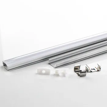 DHL 1 m LED juostos aliuminio profilio 5050 5630 LED sunku baras šviesos diodų (led juostos aliuminio kanalo būsto su atrama galinė