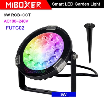Miboxer 9W RGB+BMT Smart LED Sodas Šviesos FUTC02 AC100~240V IP66 atsparus Vandeniui led Lauko lempa, Sodo Apšvietimas