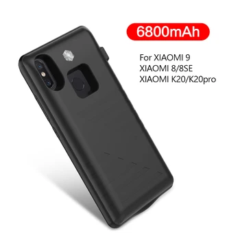6800mAh Extenal Baterija Atveju Xiaomi Mi 9 8 SE Galios Banko Paketą, Įkroviklis, Baterija, Įkroviklis Atveju Xiaomi Redmi K20/K20 pro