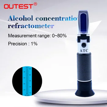 RZ122 Kišeninis Skaitmeninis alkoholio refraktometru 0-80% hydrometer dėl alkoholio, alaus, vyno, spirito koncentracija testeris