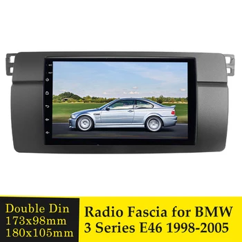 180X105mm/178X93mm 2 Din Automobilio Radijo Fasciją Stereo DVD Grotuvas, Audio Adapteris Rėmo Bezel Trim Panel BMW 3 Series E46 1998-2005 m.