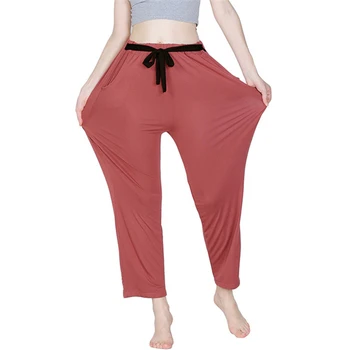 Moterų namų kelnes pavasario ir vasaros aukšto juosmens elastingumą plius dydžio sporto kelnės atsitiktinis namų kelnes пижамные штаны