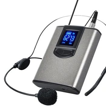 UHF Bevielio Mikrofono Sistema, Mini Ausines Mic su Bodypack Nešiojamų Imtuvas ir Mini Imtuvas Mokyti Paskaita Kalbos Micro