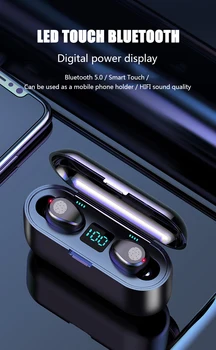 Belaidžių ausinių laidines Ausines Bluetooth 5.0 Ausinės TWS Mini HIFI In-ear Sporto Veikia Rankų Paramos iOS/Android Telefonai