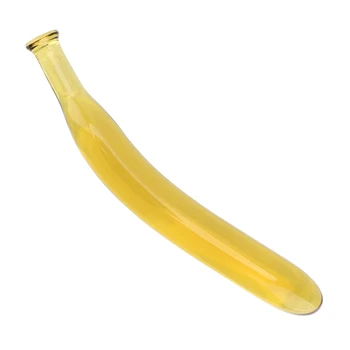 OLO Stiklinis Analinis Kaištis Bananų Dildo Vaisių, Daržovių Dirbtinės Varpos Butt Plug Erotika Baklažano Vibratorių Sekso Žaislais Vyrams, Moterims