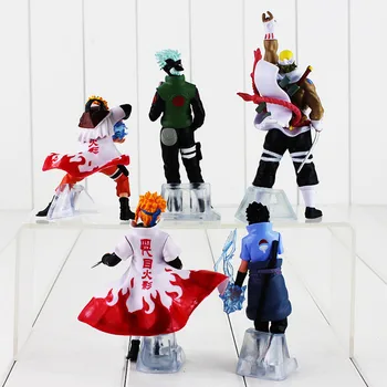 5vnt/daug Anime Naruto Duomenys Kakashi Minato Sasuke Killer Bee Duomenys PVC Kolekcines, Modelį, Žaislai, Lėlės Dovana Vaikams